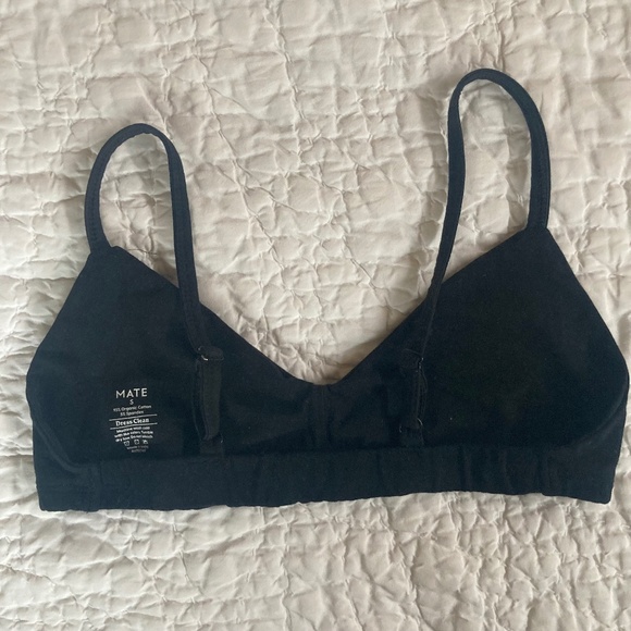 Mate The Label Organic Comfort Triangle Bralette Black Size S - Picture 5 of 5
